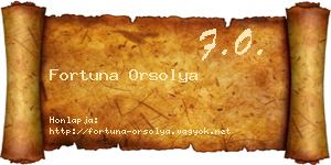 Fortuna Orsolya névjegykártya
