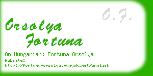 orsolya fortuna business card